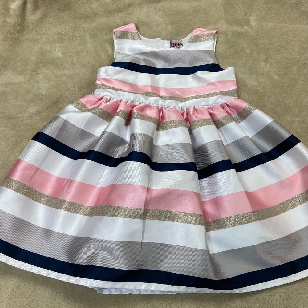 HOP Striped lined dress size 3/4